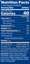 Load image into Gallery viewer, Organic Sparkling Tea Variety Pack Nutrition Facts
